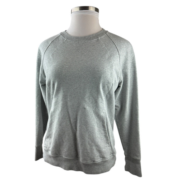 Lululemon Scuba Crew Heathered Core Light Grey Sweatshirt Kangaroo Pocket Sz 12 - Picture 12 of 16